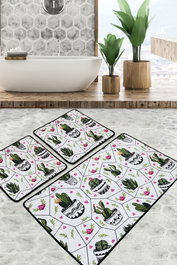 Mijölnir Glauce Djt Juego de Alfombrillas de Baño Multicolor